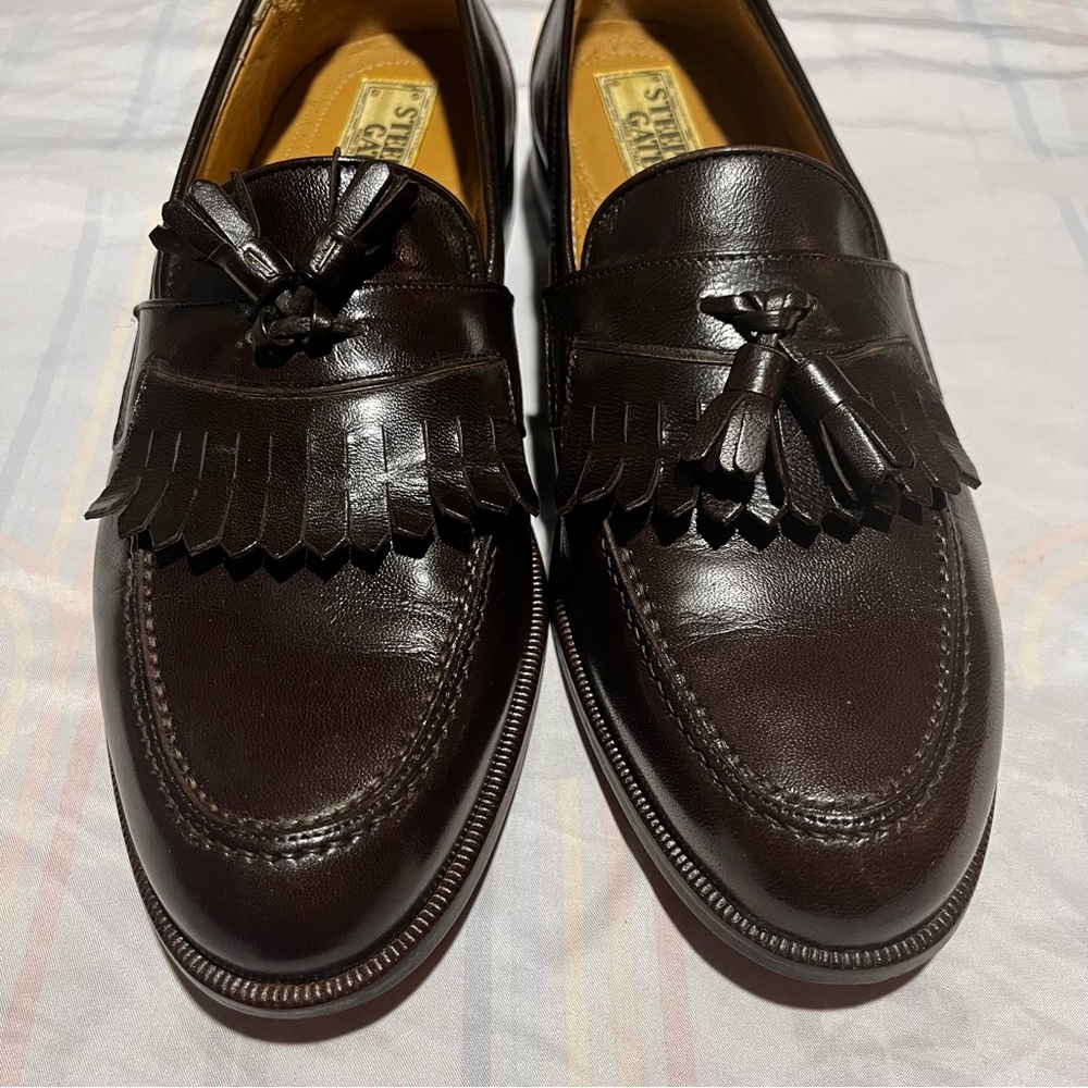 Vintage Steeple Gate Mens Brown Leather Kiltie Tassel Loafers Dress Shoes 9 1/2D - Picture 10 of 10
